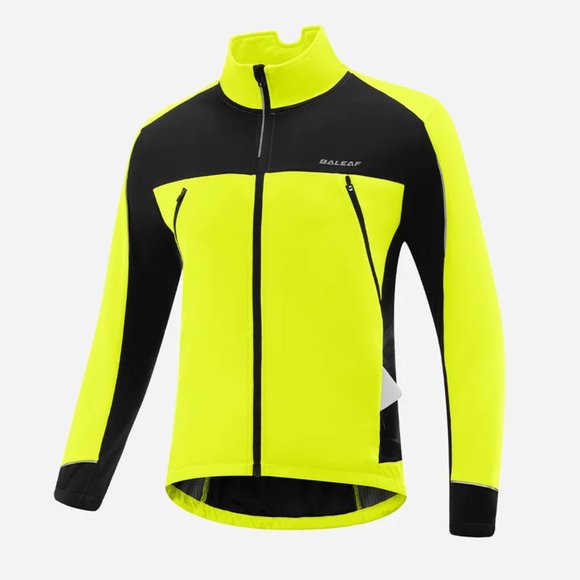 Baleaf Jackets & Coats Nwt Neon Yellow Black Thermal High Neck